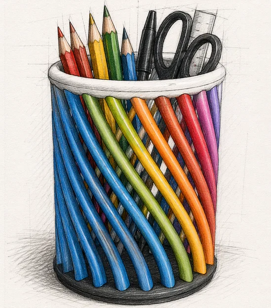 Ống Đựng Bút Xoắn Ốc: Giải Pháp Sắp Xếp Bàn Làm Việc Thông Minh - Image 3