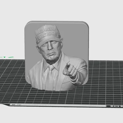 Nắp che móc kéo xe hình Donald Trump in 3D siêu nét