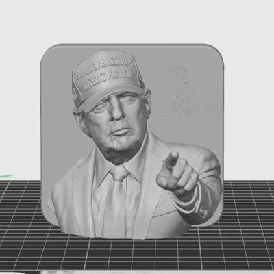 Nắp che đầu kéo xe hình Donald Trump