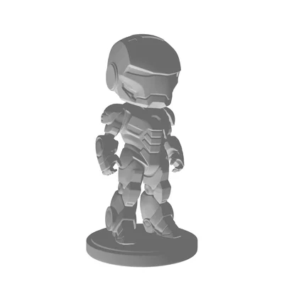Mô hình Chibi Iron Man kèm đế trưng bày