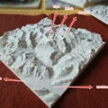 Mô hình địa hình 3D dãy núi Grindelwald - Eiger, Mönch, Jungfrau - Thumbnail 1