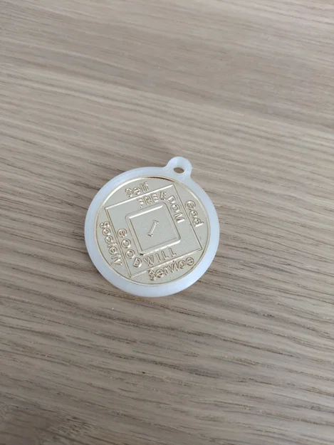 Khung đựng huy hiệu kỷ niệm Narcotics Anonymous (NA Coin) in 3D - Image 1
