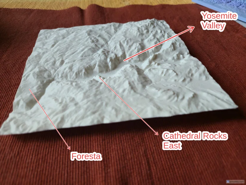 Mô hình địa hình 3D thung lũng Yosemite Valley chi tiết - Image 1