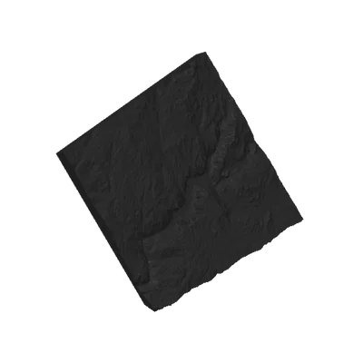 Mô hình địa hình 3D thung lũng Yosemite Valley chi tiết