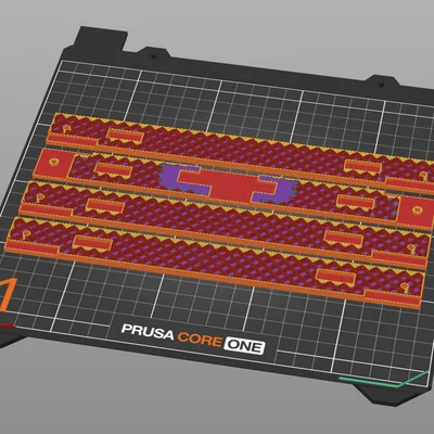 Nắp trên Prusa Core One sử dụng nam châm chữ nhật - Parametric