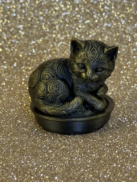 Mô hình chú mèo nằm trong tách (Cup Cat) in 3D siêu đáng yêu - Image 2