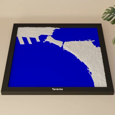 Taranto, Ý - Mô hình địa hình 3D thu nhỏ