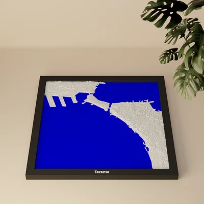 Taranto, Ý - Mô hình địa hình 3D thu nhỏ