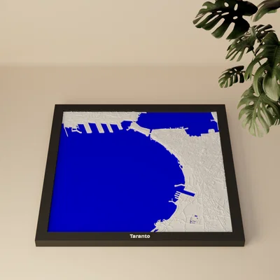 Taranto, Ý - Mô hình địa hình 3D thu nhỏ
