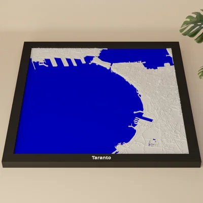 Taranto, Ý - Mô hình địa hình 3D thu nhỏ