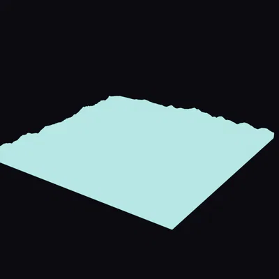 Mô hình địa hình 3D đỉnh núi Mont Blanc (Tỷ lệ 1:350 000)