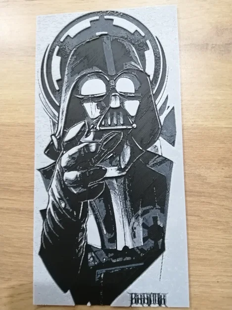 Tranh in 3D nghệ thuật Darth Vader phong cách Hue Forge đẹp mắt - Image 1