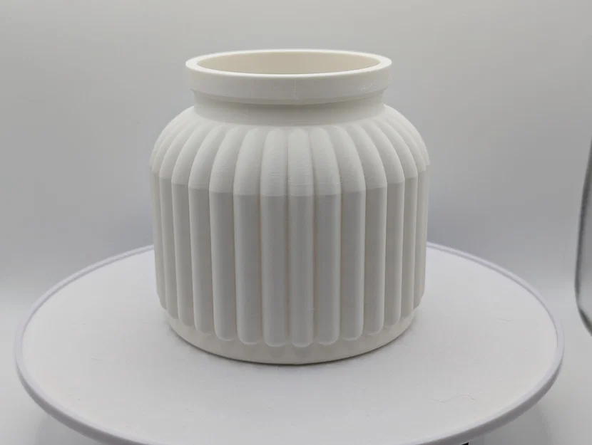 Chậu cây / Bình hoa có vân dọc hiện đại (Thiết kế thủ công) - Image 2