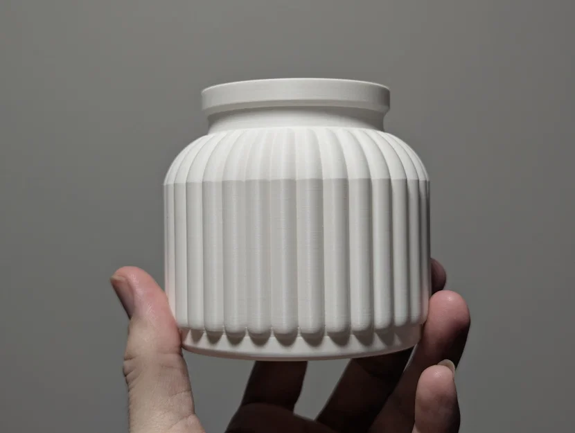 Chậu cây / Bình hoa có vân dọc hiện đại (Thiết kế thủ công) - Image 5