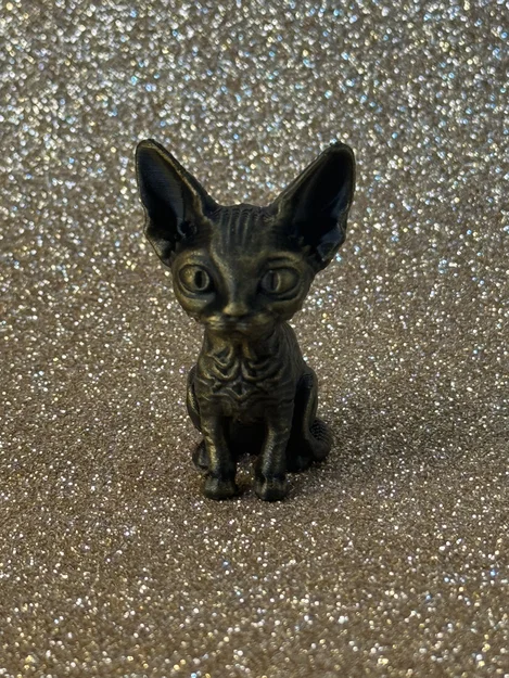 Mô hình chú mèo Devon Rex trang trí bàn làm việc cực xinh - Image 3