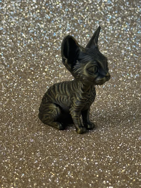 Mô hình chú mèo Devon Rex trang trí bàn làm việc cực xinh - Image 4