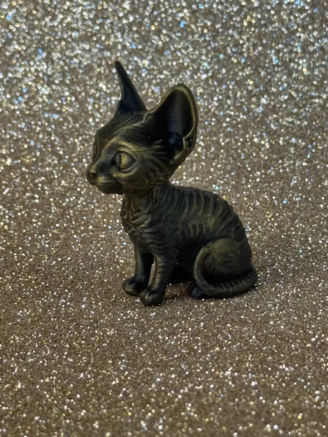 Mô hình chú mèo Devon Rex trang trí bàn làm việc cực xinh - Image 5