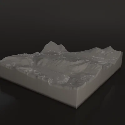 Mô hình địa hình 3D dãy núi Gornergrat (tỷ lệ 1:52 000)