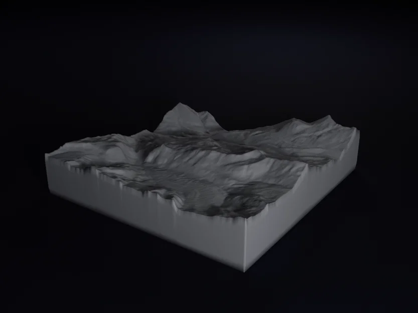 Mô hình địa hình 3D dãy núi Gornergrat (tỷ lệ 1:52 000) - Image 4