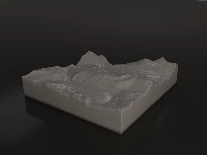 Mô hình địa hình 3D dãy núi Gornergrat (tỷ lệ 1:52 000) - Image 5