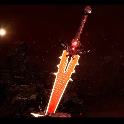 Mô hình 3D kiếm Crucible từ game Doom cực ngầu