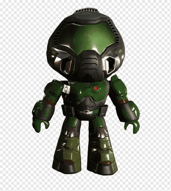 Mô hình Doom Slayer (Doomguy) chibi - File in 3D cho fan game - Image 1