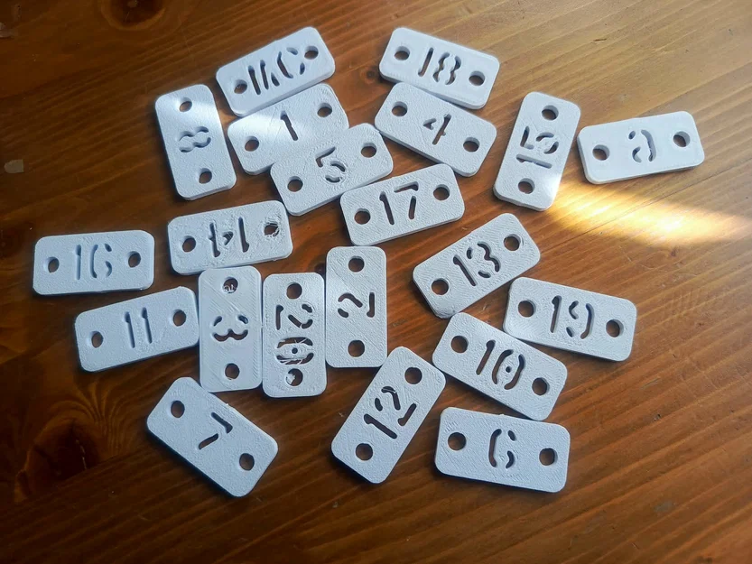 Bộ Thẻ Chìa Khóa Stencil (Phòng 1–20 + WC) - Image 1