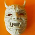 Mặt nạ quỷ Oni / Yokai - Phụ kiện Cosplay phong cách Kabuki - Thumbnail 1