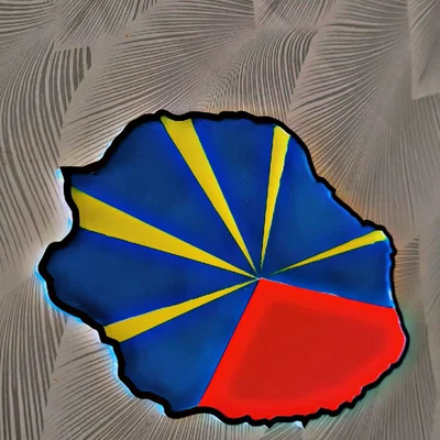 Bản đồ 3D Đảo Reunion – Mô hình trang trí treo tường nhiều màu