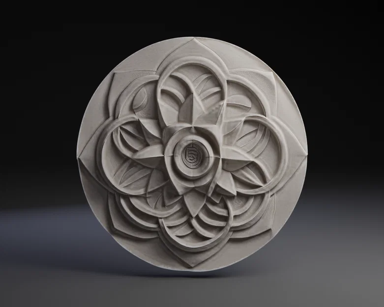 Tranh treo tường 3D họa tiết hoa sen hình học Anahata nghệ thuật - Image 1