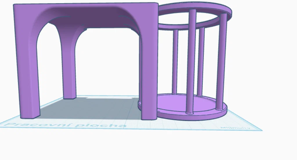 Nhà tích hợp máng cỏ in 3D cho thú cưng nhỏ (Hamster, Bọ ú) - Image 1