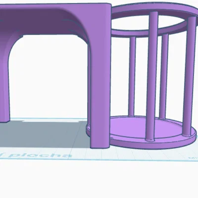 Nhà tích hợp máng cỏ in 3D cho thú cưng nhỏ (Hamster, Bọ ú)