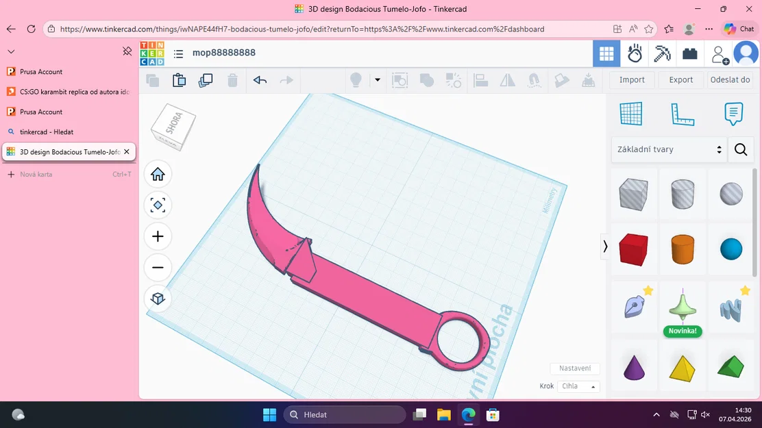 Mô hình dao Karambit 3D phong cách game cực chất - Image 1