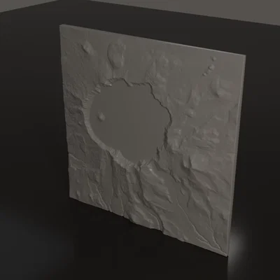 Mô hình địa hình 3D Crater Lake tỉ lệ 1:86.000 ấn tượng