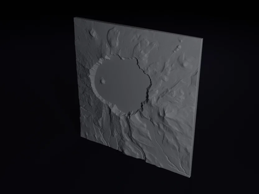 Mô hình địa hình 3D Crater Lake tỉ lệ 1:86.000 ấn tượng - Image 5
