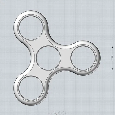 Fidget Spinner - Mô hình đồ chơi xoay xả stress cho máy in 3D