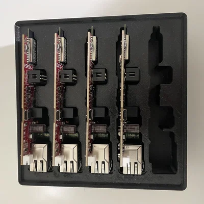 Khay lưu trữ Gridfinity cho 5 mạch ESP32-POE-ISO in 3D