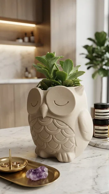 BÌNH HOA CÚ (OWL VASE) - Image 1