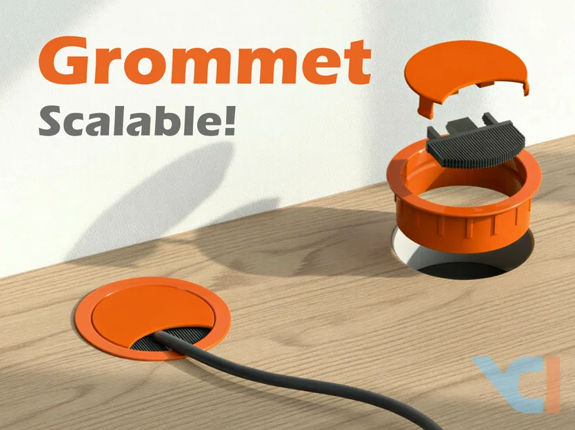 Nắp Chụp Lỗ Luồn Dây Cáp Bàn Làm Việc (Desk Cable Grommet) - Image 1