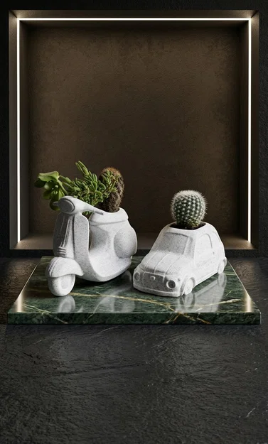 Mini Vespa Planter – Chậu cây in 3D phong cách Vespa - Image 2
