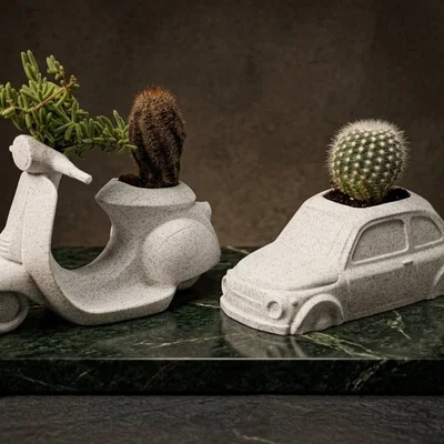Mini Vespa Planter – Chậu cây in 3D phong cách Vespa