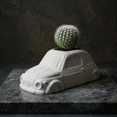 Chậu cây Fiat 500 – Vaso trang trí in 3D độc đáo