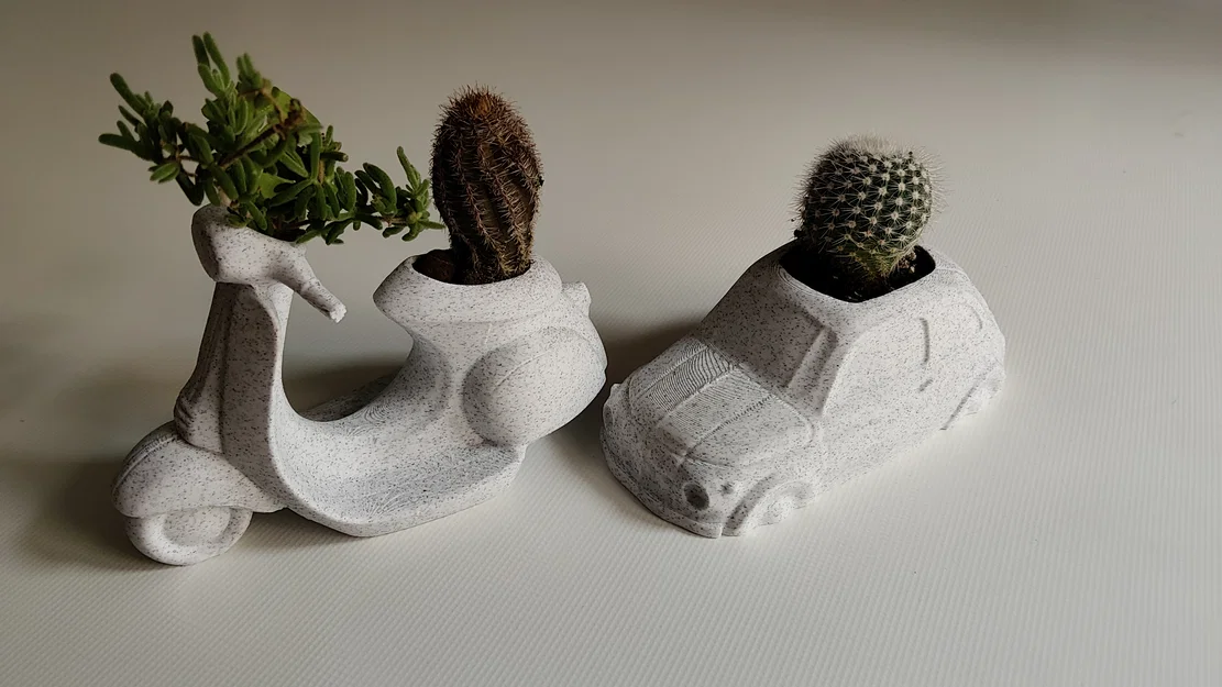 Chậu cây Fiat 500 – Vaso trang trí in 3D độc đáo - Image 6