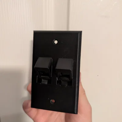 Mặt che ổ cắm tường Keystone kiểu Mỹ 2 cổng - In 3D chuyên nghiệp