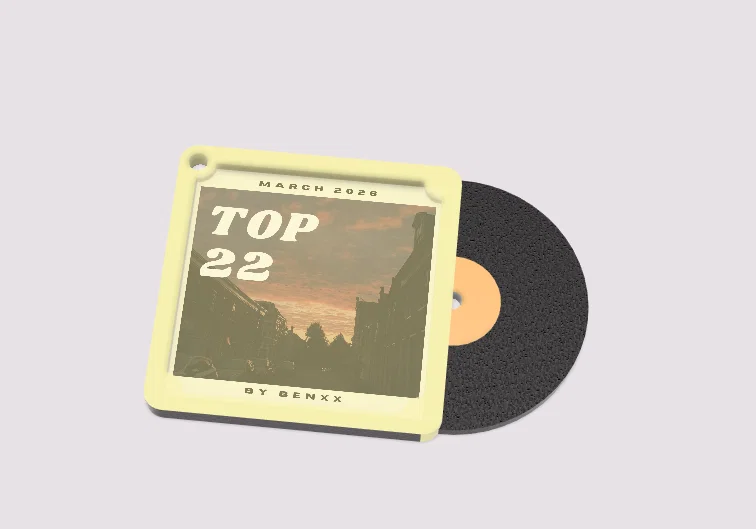 Móc khóa hình đĩa than (Record keychain) cá nhân hóa độc đáo - Image 1