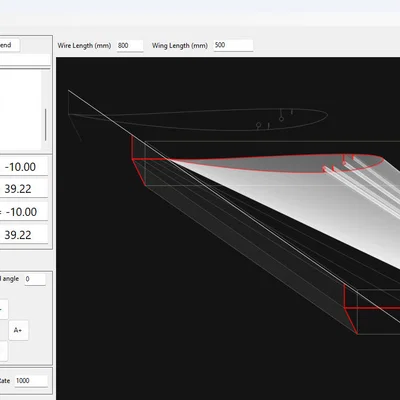 Wing Hot Wire CNC foam cutter & Gcode streamer