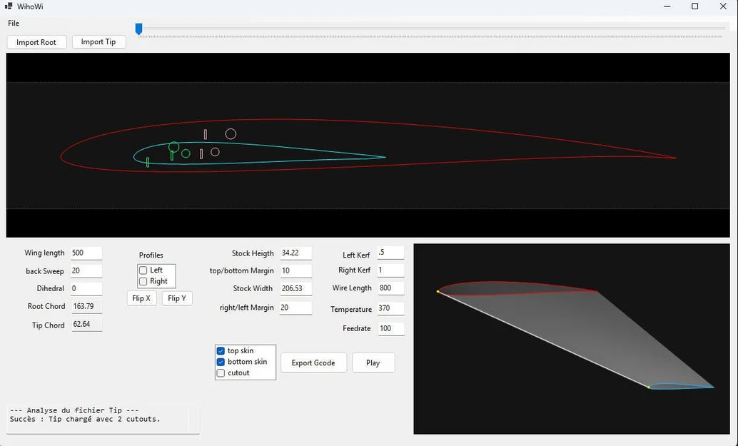 Wing Hot Wire CNC foam cutter & Gcode streamer - Image 2