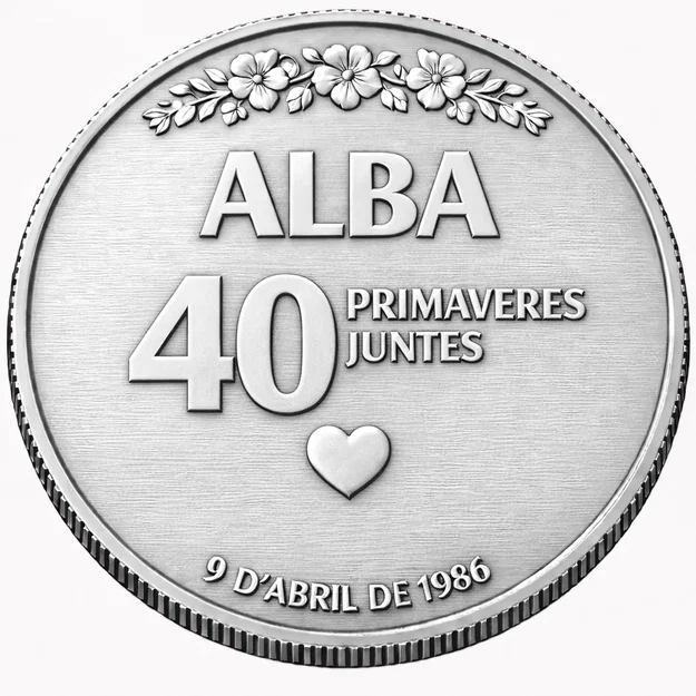 Mô hình đồng xu kỷ niệm 40 năm Alba in 3D đẹp mắt - Image 1