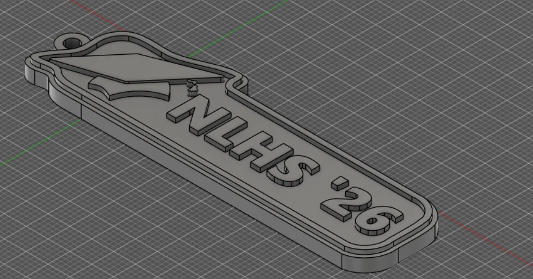 Mẫu móc khóa tốt nghiệp NLHS 2026 độc đáo cho tín đồ in 3D - Image 1