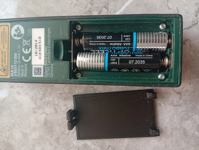 Nắp đậy ngăn pin thay thế cho máy đo Bosch PLR15 (In 3D) - Image 2